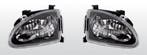 Koplampen | Honda CRX Del Sol 1992-1997| zwart, Auto-onderdelen, Verlichting, Verzenden, Nieuw, Honda