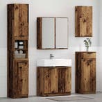 vidaXL Badkamermeubelset met lade met plank 5 pcs Oudhout, Huis en Inrichting, Badkamer | Badkamermeubels, Verzenden, Nieuw, Overige typen