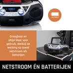 Draagbare radio - Boombox - CD Speler - Zilver - Lenco - SCD, Verzenden, Zo goed als nieuw