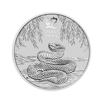 1 kilo zilveren Lunar III - Year of the Snake 2025, Verzenden