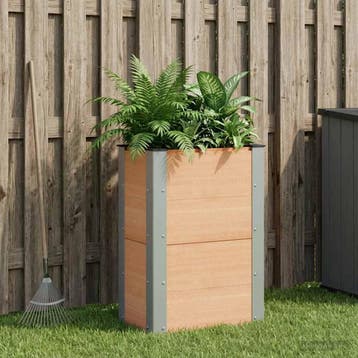 vidaXL Verhoogde plantenbak Bruin 50 x 30 x 72 cm WPC en, Verzenden, Nieuw, Minder dan 60 cm, 60 cm of meer