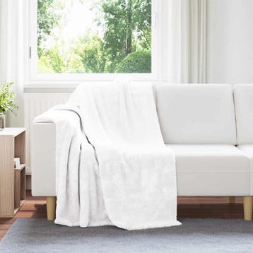 vidaXL plaid Wit 130 x 150 cm 1 kg Fleece, Verzenden, Nieuw, Wit