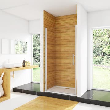 Aica douchedeur 70x180cm 5mm antikalk glas chroom93, Nieuw, Glas, Douche