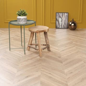 LEEGVERKOOP | Visgraat plak-PVC licht eiken v.a. €7,98 per m, Ophalen of Verzenden, Nieuw, Kunststof, Vloerdelen of -planken