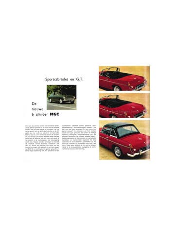 1971 MG MGC GT BROCHURE NEDERLANDS, Boeken, Nieuw, Author