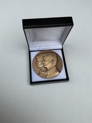 België - Medal, Mariage, Le Roi Philippe et la Reine