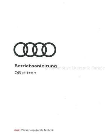 2022 AUDI Q8 E-TRON INSTRUCTIEBOEKJE DUITS