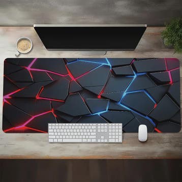 Extra Grote Gaming Muismat 90x40cm - Rood Blauw Gradient, An, Verzenden, Nieuw