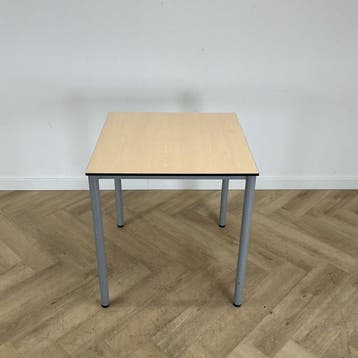 kantinetafel  70x70 cm,  ahorn - grijs, Ophalen of Verzenden, Gebruikt, Bureau