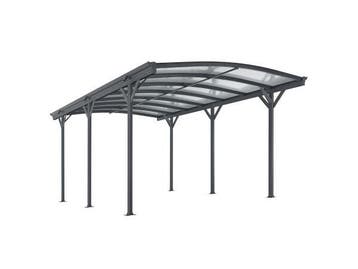 Veiling - Terrasdak / Carport - Boogdak - 5 x 3 m - Donkergr, Nieuw