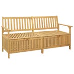 vidaXL Opslagbank met opslag 170 x 63 x 84 cm Massief Acacia, Tuin en Terras, Verzenden, Nieuw