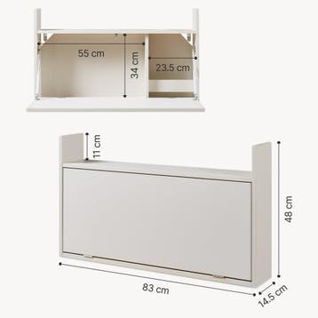 Klaptafel Rautalampi wandbureau voor wandmontage beige [en.c, Verzenden, Nieuw