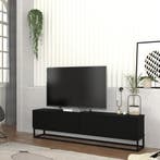 Tv-meubel Nolven lang frame 180x32x47 cm zwart [en.casa], Verzenden, Nieuw