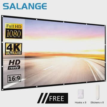 Opvouwbaar Projectorscherm 60-150 Inch 16:9 Full HD 4K Buite, Audio, Tv en Foto, Beamers, Verzenden, Nieuw