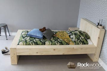 Rockwood® Kinderbed Storm  grey wash    met  lattenbodem, Ophalen of Verzenden, Nieuw
