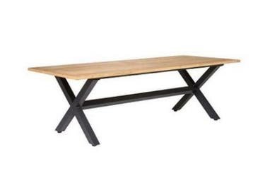Te Velde tuinmeubelen Lucan aluminium-teak tuintafel, Nieuw, Teakhout, Eettafel
