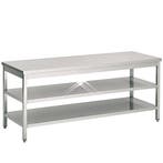Rvs werktafel met dubbele onderschap 800x700x900 mm, Zakelijke goederen, Verzenden, Nieuw in verpakking