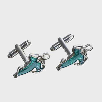 Elegante Manchetknopen met Groen Elf Blad Design - Unisex Kl, Kleding | Heren, Verzenden, Nieuw