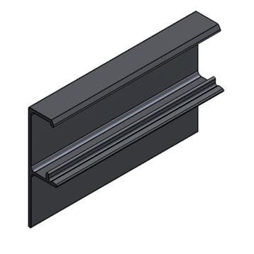 OUTLET F134B/3000-Klikkap aluminium zwart 3000mm, Ophalen of Verzenden, Nieuw