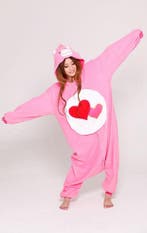 Onesie Troetelbeer Roze Hartjes XS-S Troetelbeertjes Pak Lov, Carnaval, Nieuw, Ophalen of Verzenden, Kleding