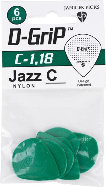 Janicek Picks D-Grip Jazz C plectrum 1.18 mm 6-pack, Ophalen of Verzenden, Nieuw, Elektrische gitaar
