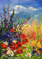 Pentti Vainio - “Floral Rhapsody in Bloom”, Antiek en Kunst, Kunst | Schilderijen | Klassiek