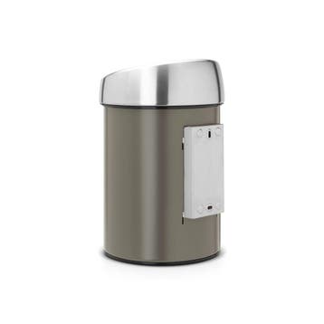 Brabantia wandafvalemmertje Touch bin - platinum, Verzenden, Nieuw