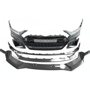 Voorbumper Audi A7 C8 4K8 2019-.. RS7 Look Zwart/Carbon Look, Ophalen of Verzenden, Nieuw