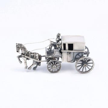 Rijtuig - Beeldje - .835 zilver