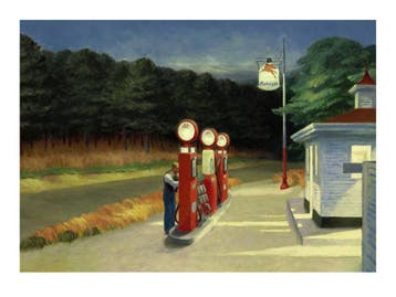 Kunstdruk Edward Hopper Gas 40x30cm, Verzenden, Nieuw