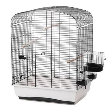 Vogelkooi Elena Wit/Zwart – Grote Binnenkooi voor Parkiet., Verzenden, Nieuw, Overige materialen, Vogelkooi