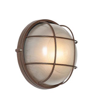 Industriële buitenwandlamp roestbruin IP44 - Hanneke, Verzenden, Nieuw, Aluminium
