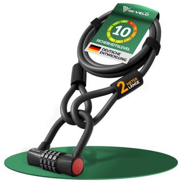 2dekans | MIVELO kabelslot - fietsslot met cijfercode - 200, Ophalen of Verzenden, Zo goed als nieuw, MIVELO