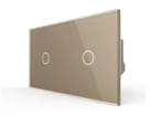 Livolo Touch Wisselschakelaar | Goud | 1+1 | Design |, Ophalen of Verzenden, Nieuw, Schakelaar