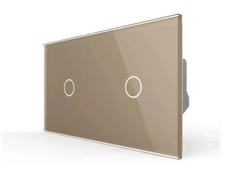 Livolo Touch Wisselschakelaar | Goud | 1+1 | Design |, Ophalen of Verzenden, Nieuw, Schakelaar