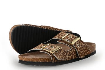 Esprit Slippers in maat 39 Panter, Kleding | Dames, Slippers, Overige kleuren, Verzenden, Zo goed als nieuw