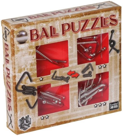 Ball Metalen Breinbrekers Puzzel - Rood | Eureka - Puzzels, Hobby en Vrije tijd, Denksport en Puzzels, Nieuw, Verzenden