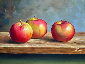 Sergey Kolodyazhniy (XX-XXI) - Three apples, Antiek en Kunst, Kunst | Schilderijen | Klassiek