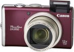 Canon PowerShot SX200 IS Digitale Compact Camera - Rood, Verzenden, Zo goed als nieuw