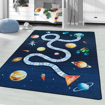 Speelkleed | Play | Ruimtevaart | Marineblauw | 140x200 cm, Verzenden, Nieuw