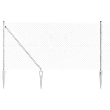 vidaXL Kettinglink Schutting met Spikes 10 x 1,2 m, Verzenden, Nieuw, IJzer
