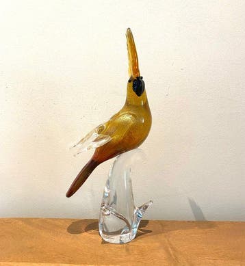 Formia Murano - sculptuur, Kaketoe - 31.5 cm - Muranoglas,