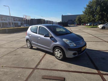 Nissan Pixo 1.0 50KW 5D 2011 Grijs, Auto's, Voorwielaandrijving, Stof, Zwart, Blauw