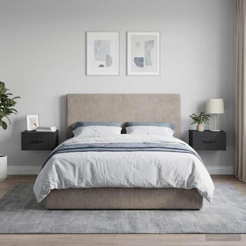 vidaXL Wandbeugel Bedkast 2 st Zwart 34,5 x 33 x 20 cm, Minder dan 45 cm, Verzenden, Nieuw, Minder dan 55 cm
