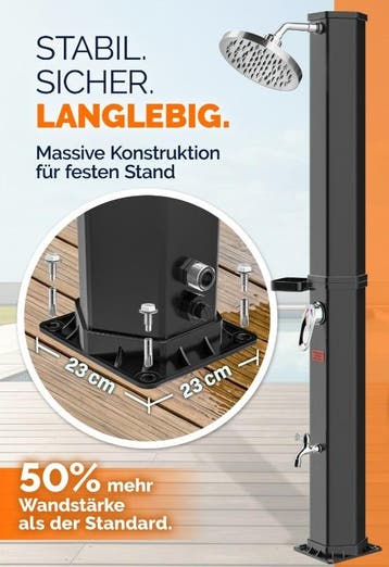 Solar douche zwart 60L (Zwembad Accessoires, Sportartikelen), Verzenden, Nieuw