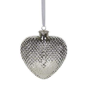 decoratie hart zilver 17cm, Verzenden, Nieuw