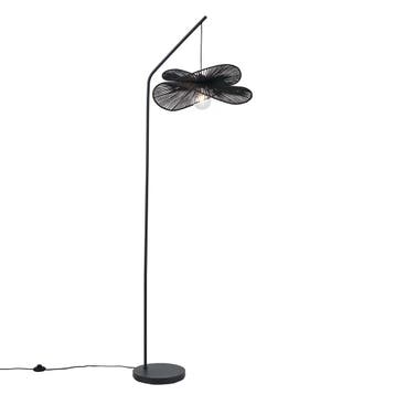 Art Deco vloerlamp zwart met zwarte kap - Nest, Huis en Inrichting, Lampen | Vloerlampen, Verzenden, Nieuw, Art Deco
