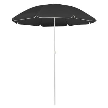 vidaXL Parasol met stalen paal 180 cm antracietkleurig, Verzenden, Nieuw, 1 tot 2 meter