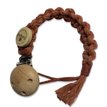 Knoopies Speenkoord - Rood/Roestbruin - Katoen - Macramé -, Ophalen of Verzenden, Nieuw