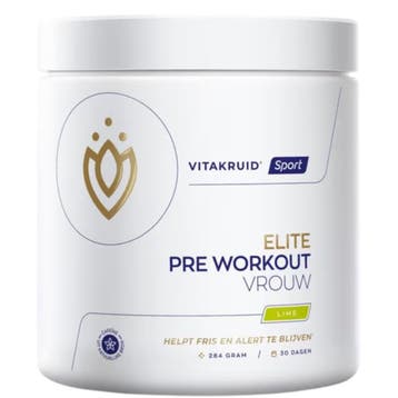 Vitakruid Elite Pre Workout Vrouw 30 dagen - 284gr, Ophalen of Verzenden, Nieuw, Overige typen
